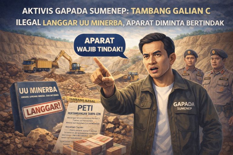 Ilustrasi tambang galian C ilegal di Sumenep yang diduga melanggar UU Minerba
