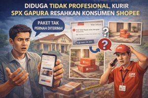 Kurir SPX Gapura diduga tidak profesional dalam pengiriman paket