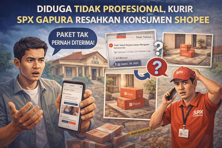 Kurir SPX Gapura diduga tidak profesional dalam pengiriman paket