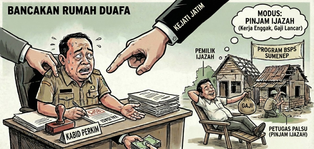 ilustrasi Modus Korupsi BSPS Sumenep